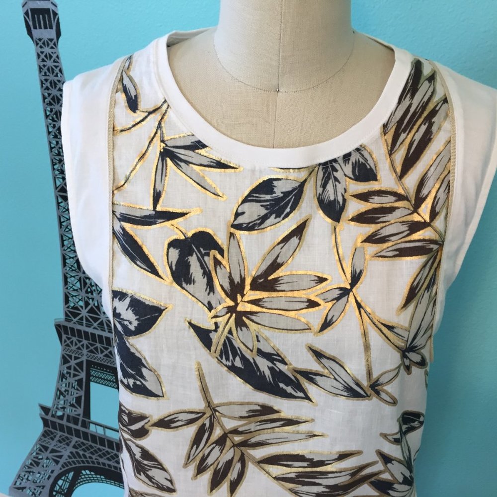J. Crew Sleeveless Linen and Cotton Top - Picture 3 of 9